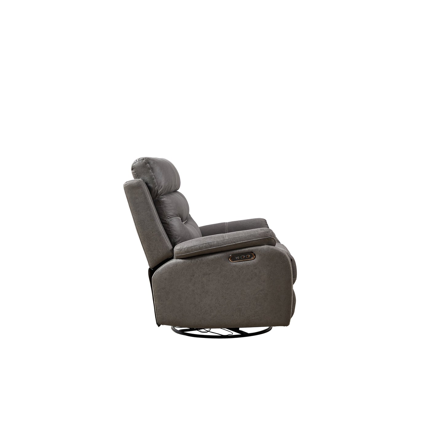 Christopher Knight Home - Poltrona reclinabile girevole Liyasi Dual OKIN Motor con posizione infinita, poggiatesta elettrico e ricarica USB