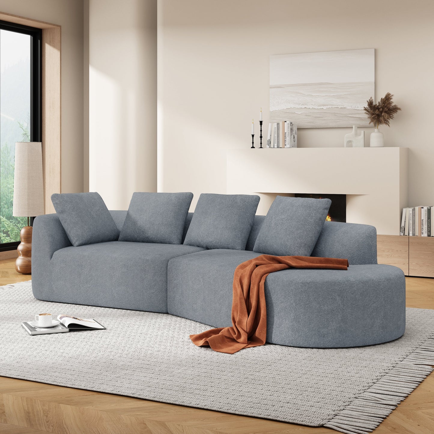 Christopher Knight Home - Set di divani curvi in ​​schiuma Olivia - 116L