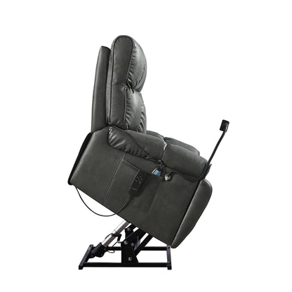 Christopher Knight Home - Poltrona reclinabile elettrica con doppio motore, massaggio, riscaldamento, portabicchieri e supporto regolabile per telefono