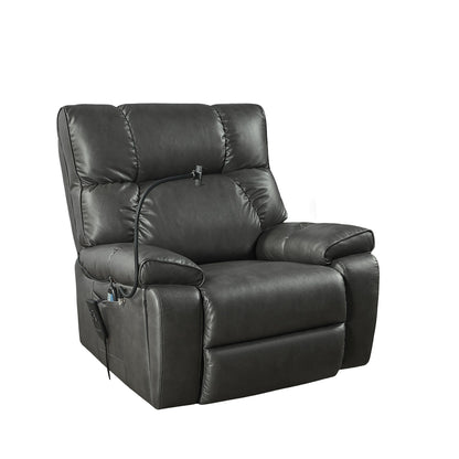 Christopher Knight Home - Poltrona reclinabile elettrica con doppio motore, massaggio, riscaldamento, portabicchieri e supporto regolabile per telefono