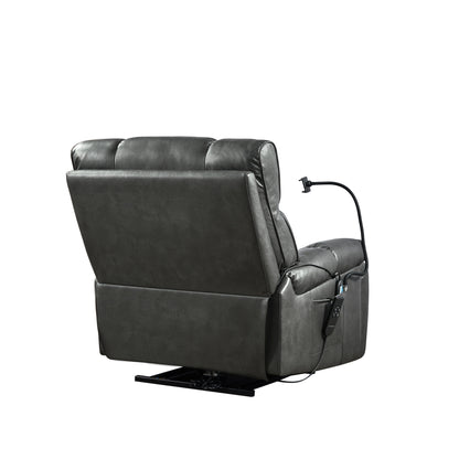 Christopher Knight Home - Poltrona reclinabile elettrica con doppio motore, massaggio, riscaldamento, portabicchieri e supporto regolabile per telefono