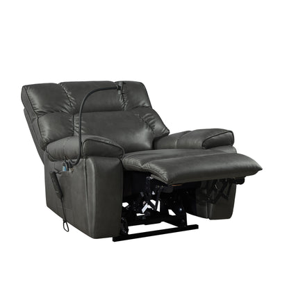 Christopher Knight Home - Poltrona reclinabile elettrica con doppio motore, massaggio, riscaldamento, portabicchieri e supporto regolabile per telefono