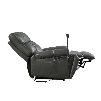 Christopher Knight Home - Poltrona reclinabile elettrica con doppio motore, massaggio, riscaldamento, portabicchieri e supporto regolabile per telefono