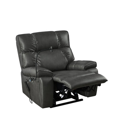 Christopher Knight Home - Poltrona reclinabile elettrica con doppio motore, massaggio, riscaldamento, portabicchieri e supporto regolabile per telefono