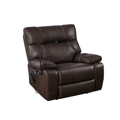 Christopher Knight Home - Poltrona reclinabile elettrica con doppio motore, massaggio, riscaldamento, portabicchieri e supporto regolabile per telefono