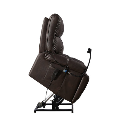 Christopher Knight Home - Poltrona reclinabile elettrica con doppio motore, massaggio, riscaldamento, portabicchieri e supporto regolabile per telefono