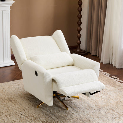 Christopher Knight Home - Poltrona reclinabile elettrica Starling con base in metallo dorato