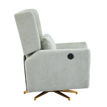 Christopher Knight Home - Poltrona reclinabile elettrica Starling con base in metallo dorato