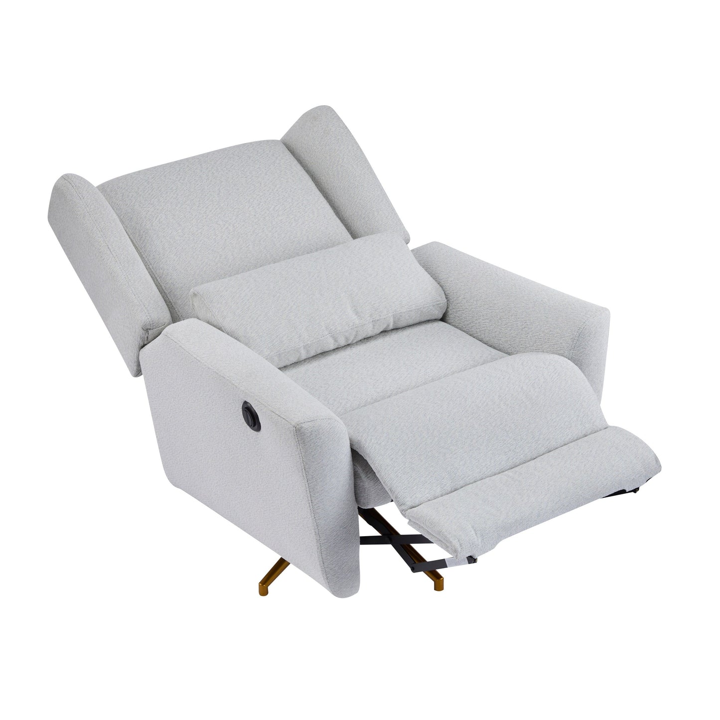 Christopher Knight Home - Poltrona reclinabile elettrica Starling con base in metallo dorato