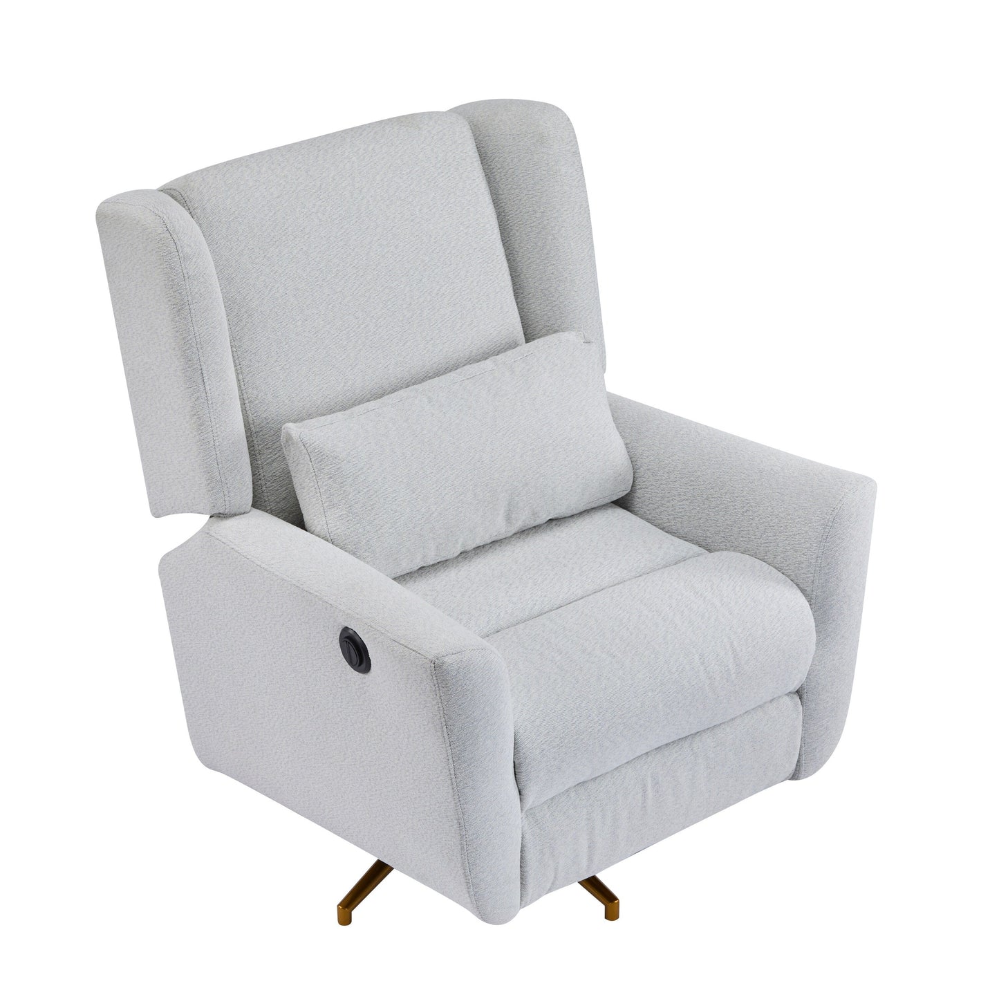 Christopher Knight Home - Poltrona reclinabile elettrica Starling con base in metallo dorato