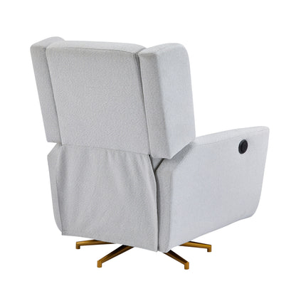 Christopher Knight Home - Poltrona reclinabile elettrica Starling con base in metallo dorato