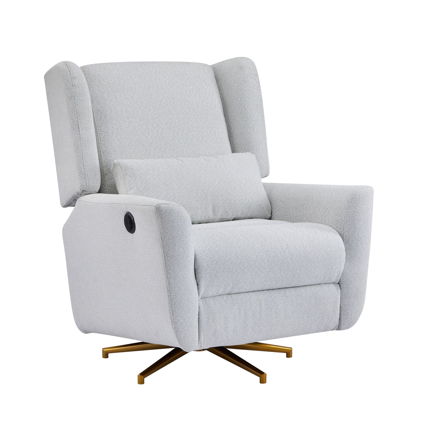 Christopher Knight Home - Poltrona reclinabile elettrica Starling con base in metallo dorato