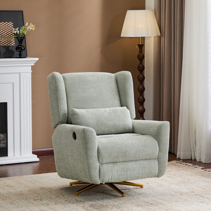 Christopher Knight Home - Poltrona reclinabile elettrica Starling con base in metallo dorato