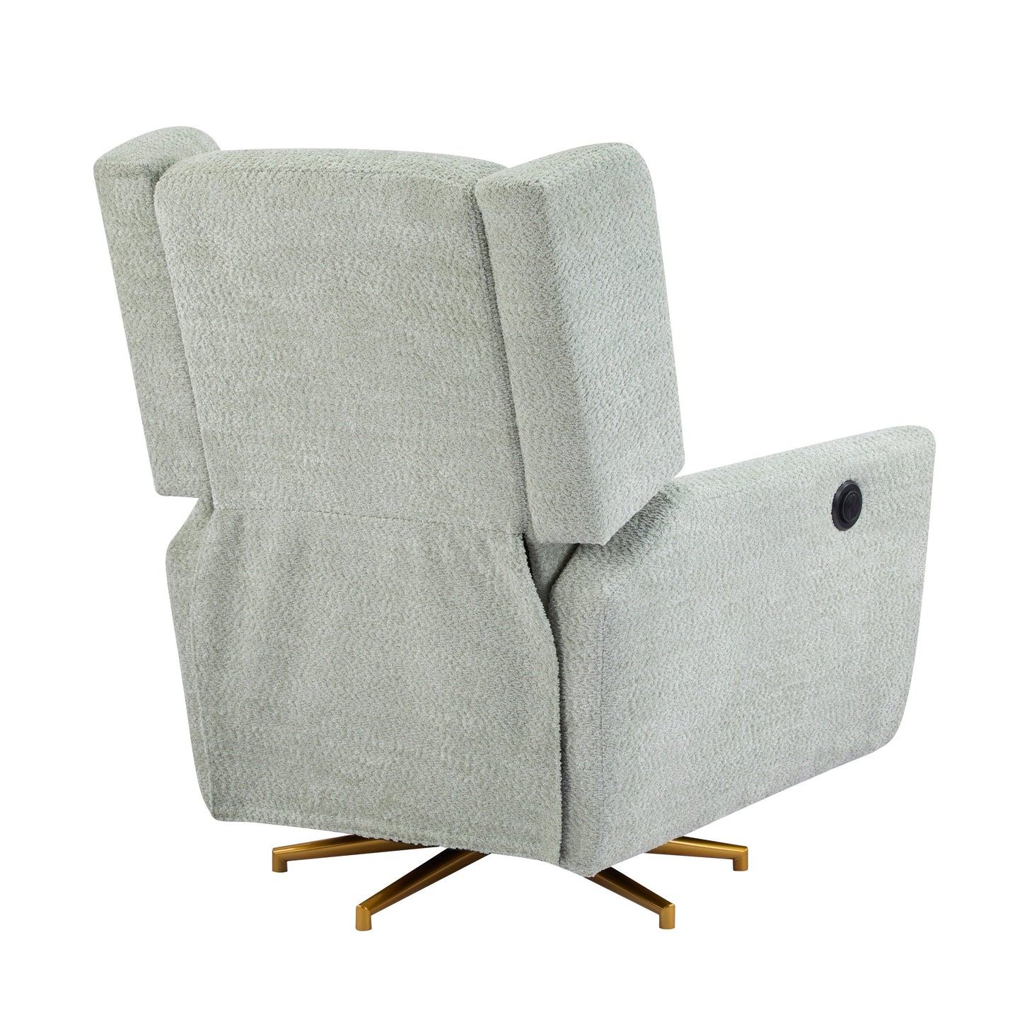 Christopher Knight Home - Poltrona reclinabile elettrica Starling con base in metallo dorato