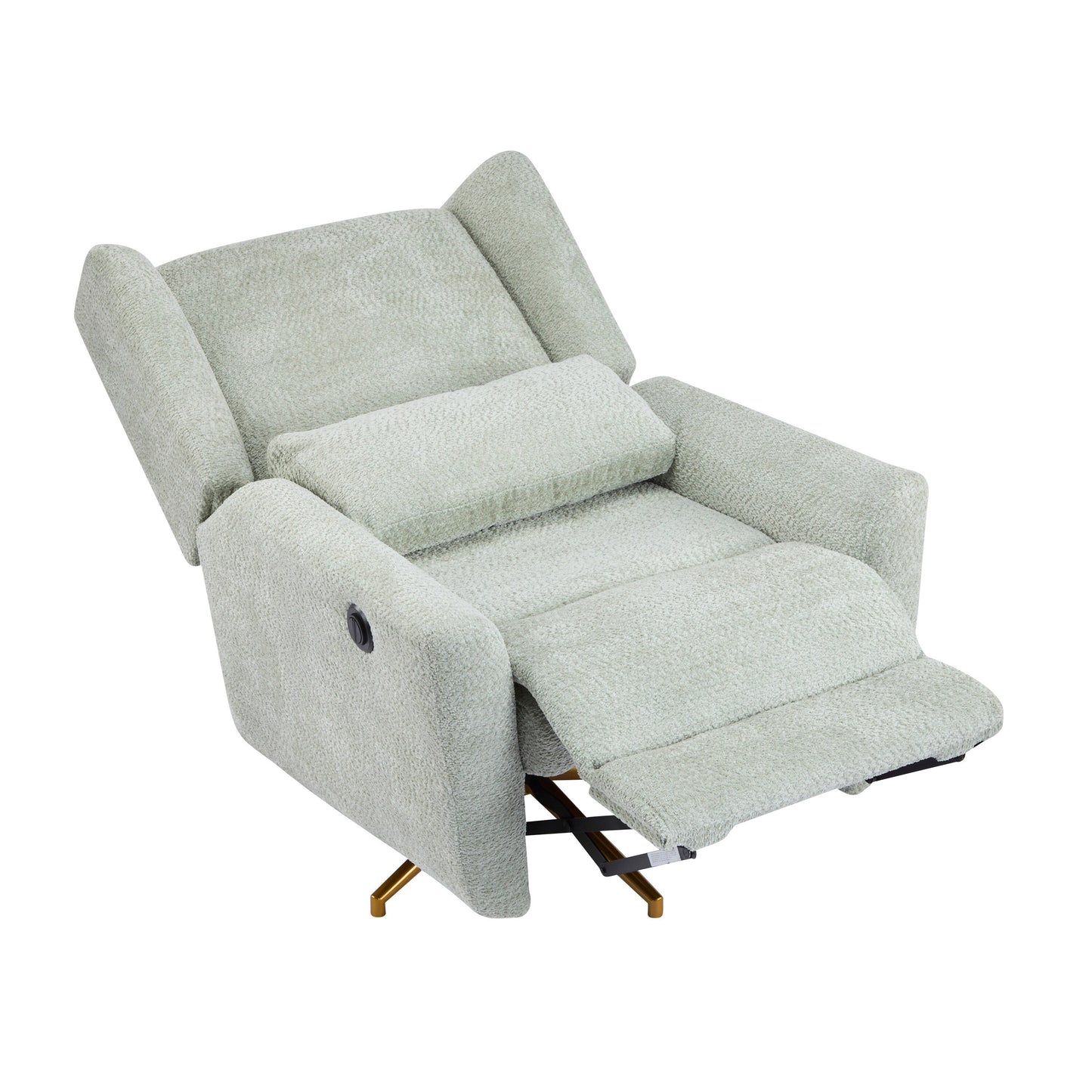 Christopher Knight Home - Poltrona reclinabile elettrica Starling con base in metallo dorato