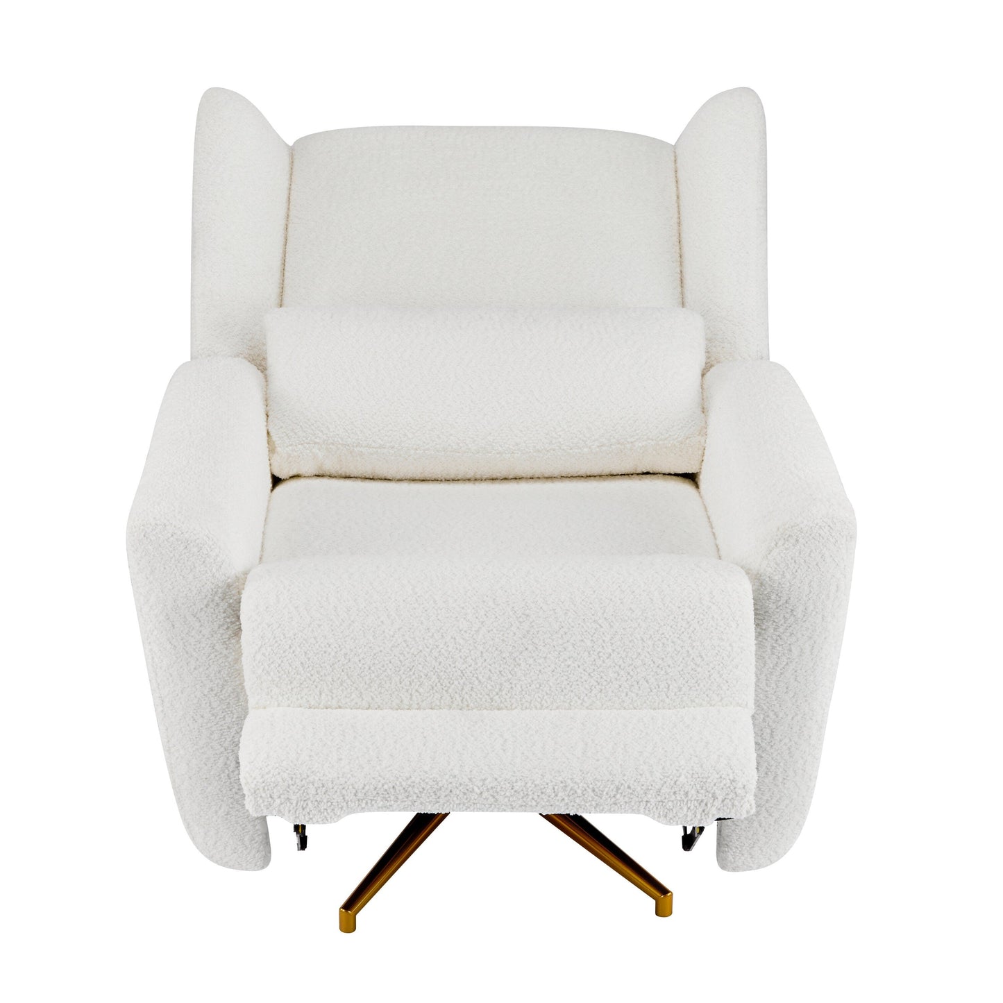 Christopher Knight Home - Poltrona reclinabile elettrica Starling con base in metallo dorato