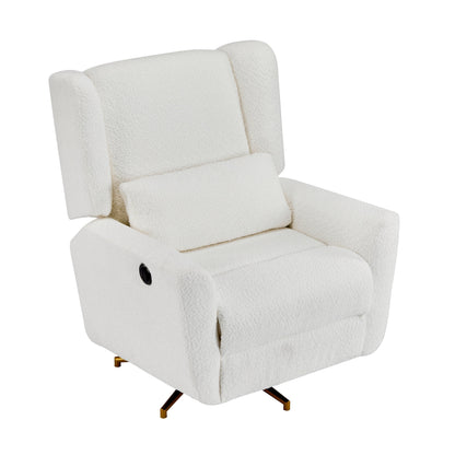 Christopher Knight Home - Poltrona reclinabile elettrica Starling con base in metallo dorato