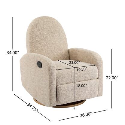 Poltrona reclinabile girevole e scorrevole Christopher Knight Home 360 ​​Boucle