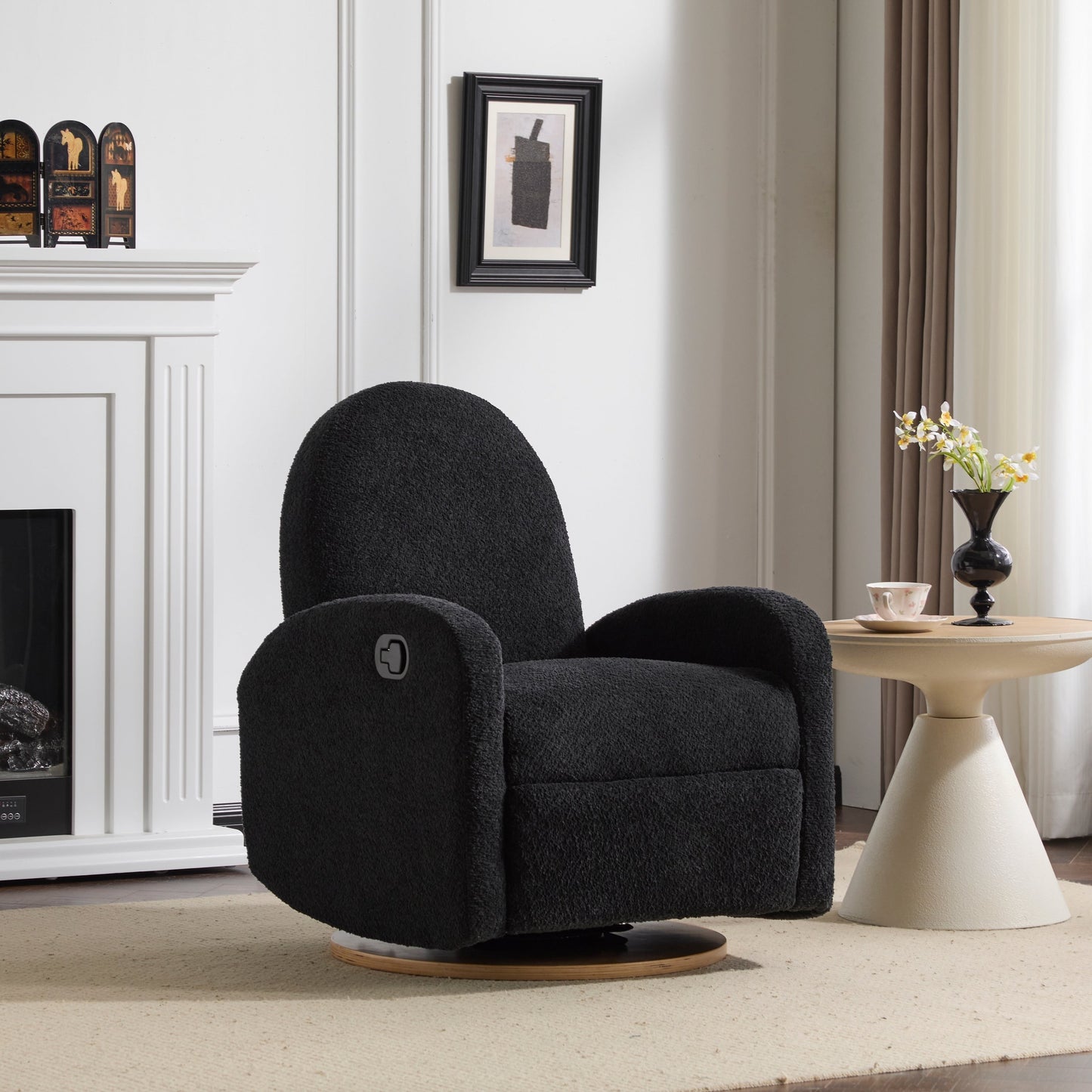 Poltrona reclinabile girevole e scorrevole Christopher Knight Home 360 ​​Boucle