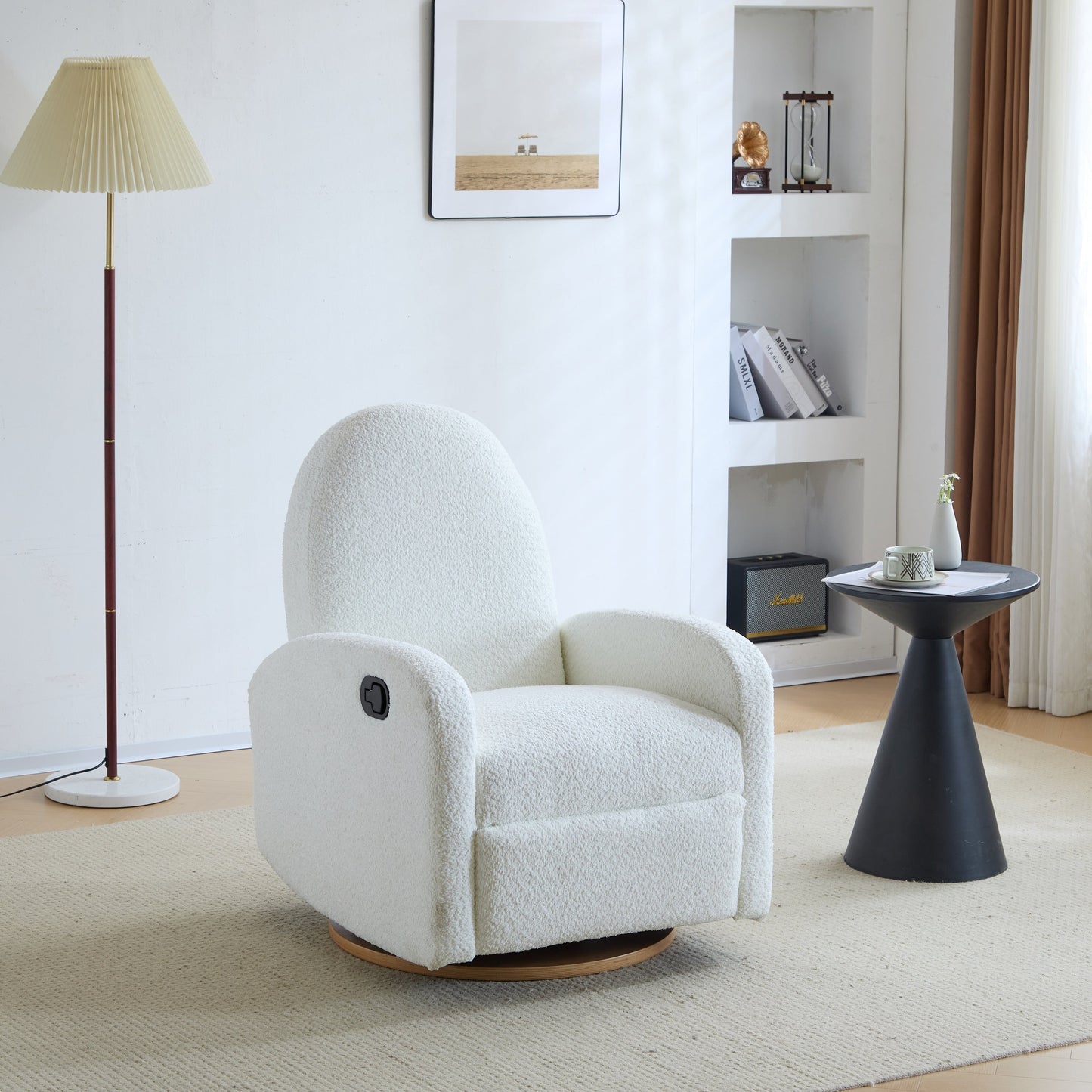 Poltrona reclinabile girevole e scorrevole Christopher Knight Home 360 ​​Boucle