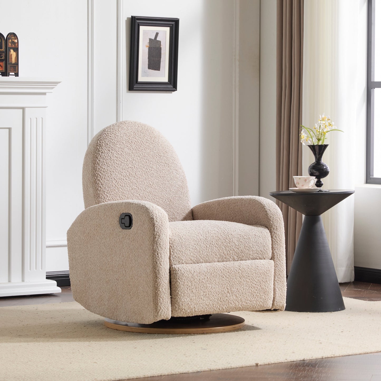Poltrona reclinabile girevole e scorrevole Christopher Knight Home 360 ​​Boucle
