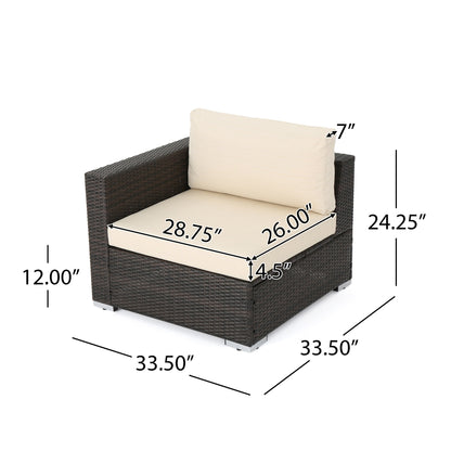 Christopher Knight Home Santa Rosa Outdoor Set di 7 sedute in vimini componibili