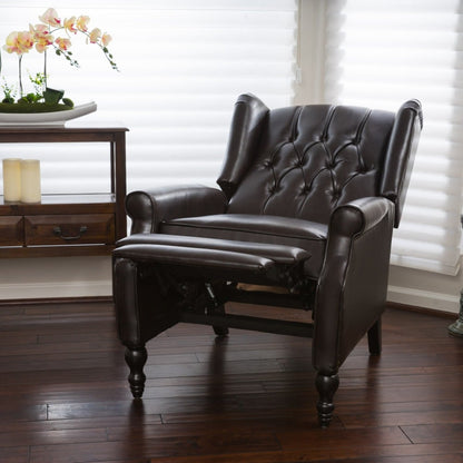 Poltrona reclinabile in similpelle Walter Brown di Christopher Knight Home