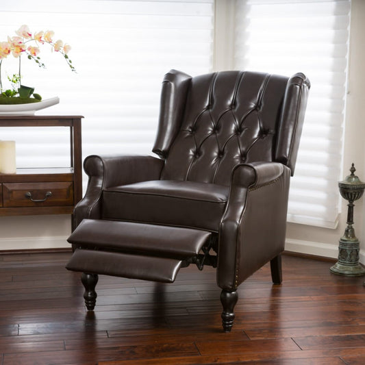 Poltrona reclinabile in similpelle Walter Brown di Christopher Knight Home