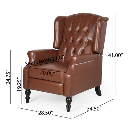 Poltrona reclinabile in similpelle Walter Brown di Christopher Knight Home
