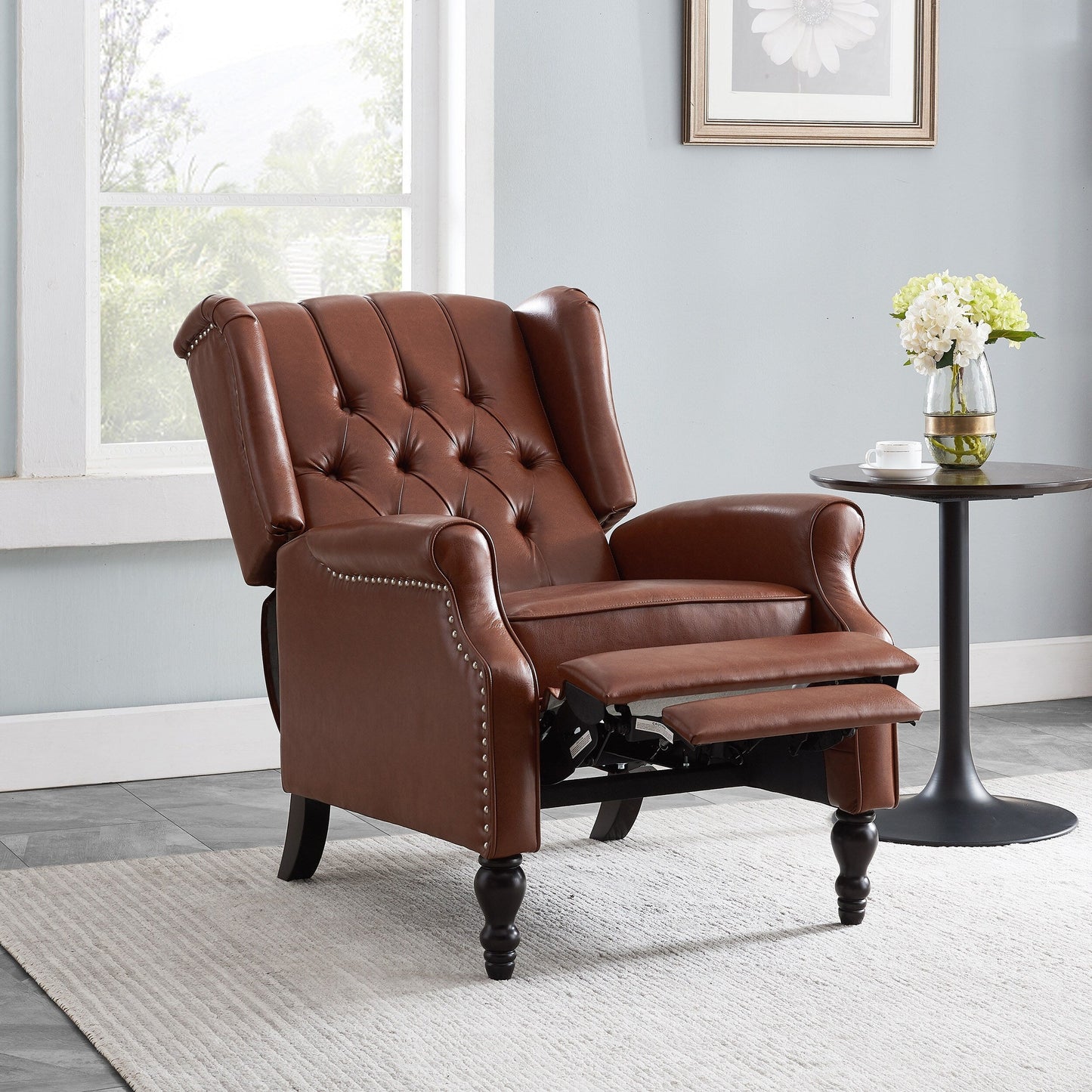 Poltrona reclinabile in similpelle Walter Brown di Christopher Knight Home