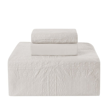 Set di biancheria da letto per bambini Clara Clark Grid Weave, set copriletto 3 pezzi, piumone trapuntato per tutte le stagioni, lenzuolo con angoli e federa.