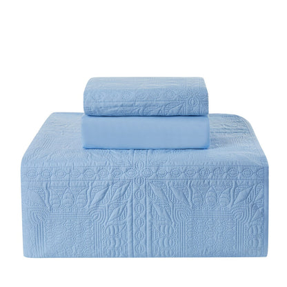 Set di biancheria da letto per bambini Clara Clark Grid Weave, set copriletto 3 pezzi, piumone trapuntato per tutte le stagioni, lenzuolo con angoli e federa.