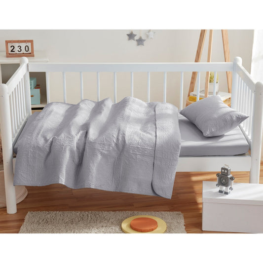 Set di biancheria da letto per bambini Clara Clark Grid Weave, set copriletto 3 pezzi, piumone trapuntato per tutte le stagioni, lenzuolo con angoli e federa.