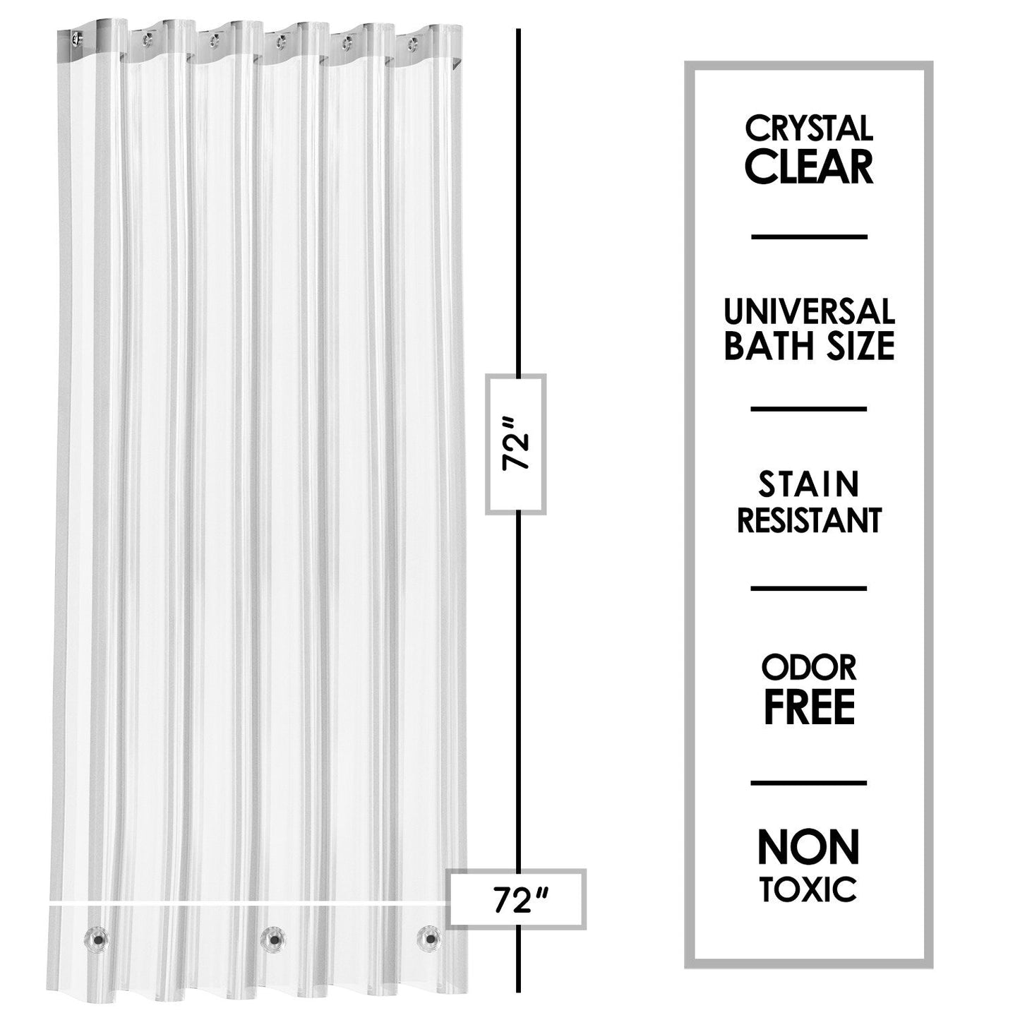 Tenda da doccia Clara Clark Heavy Duty 5G resistente alla schiuma
