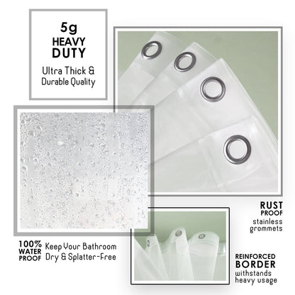 Tenda da doccia Clara Clark Heavy Duty 5G resistente alla schiuma