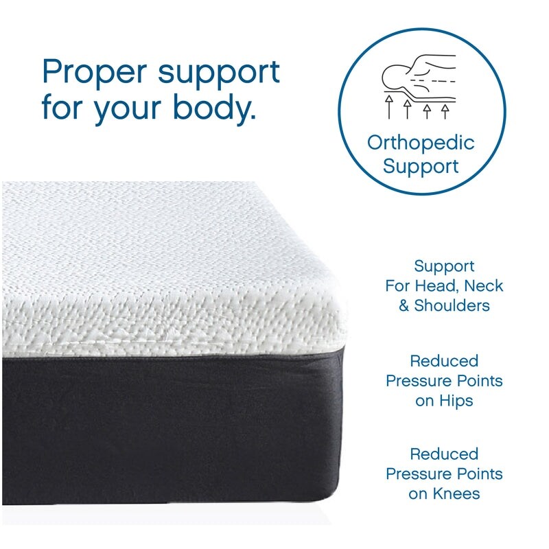 Materasso in memory foam ventilato Cool Gel Classic Brands da 12 pollici, certificato CertiPUR USA, materasso in una scatola, singolo