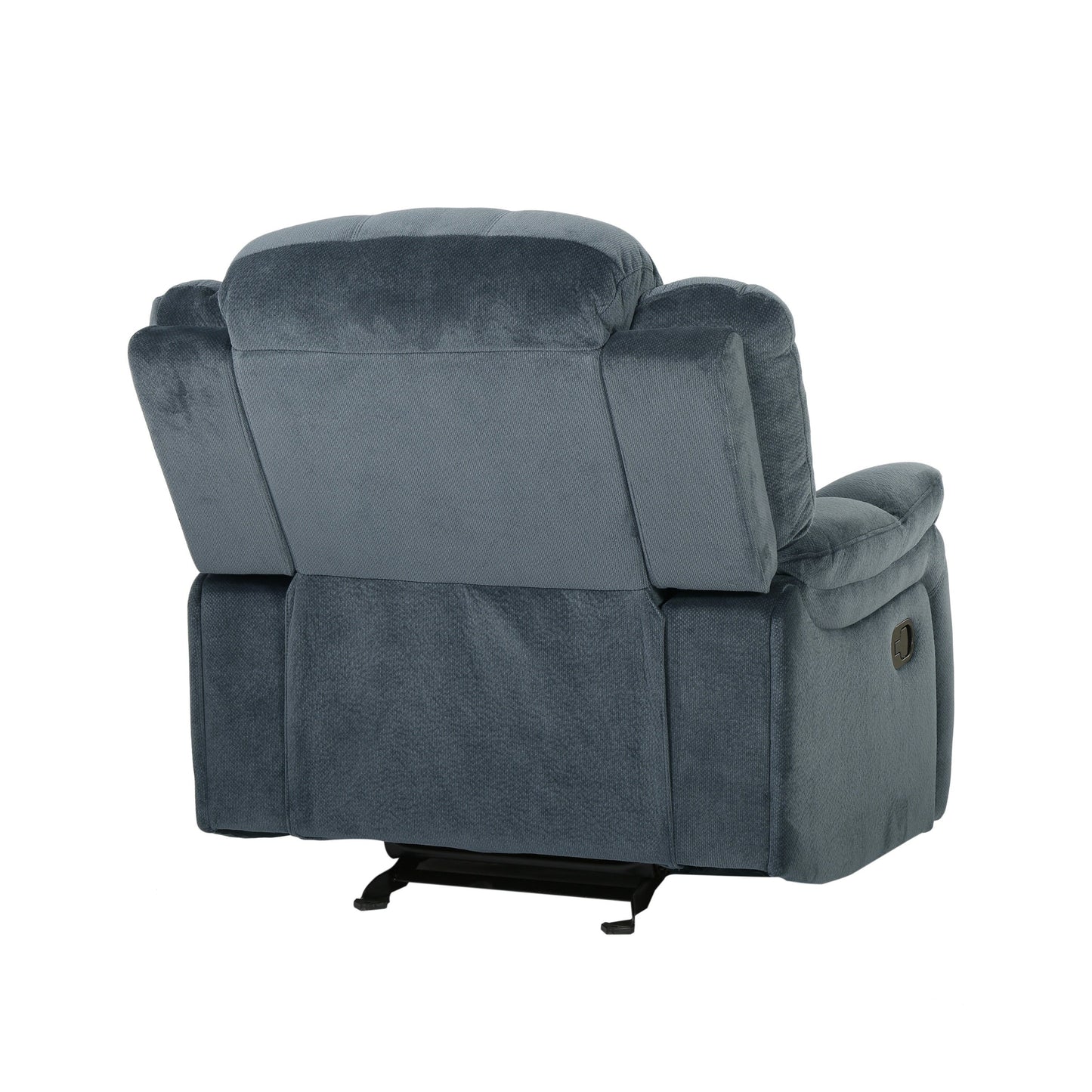 Design classico, tessuto in peluche d'acciaio, poltrona reclinabile Glider