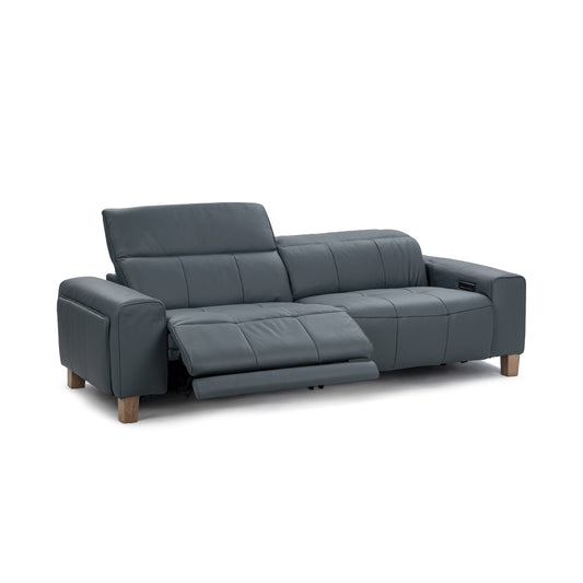 Divano reclinabile elettrico Classic Home Alea Zero Gravity in pelle imbottita