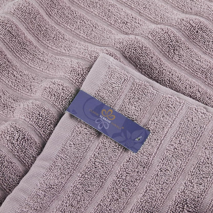 Set di 3 asciugamani turchi classici, teli da bagno in cotone e asciugamani a coste oversize, ultra morbidi e assorbenti, 40x65 cm