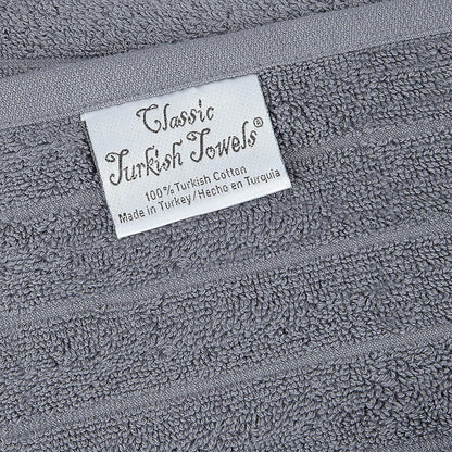 Set di 3 asciugamani turchi classici, teli da bagno in cotone e asciugamani a coste oversize, ultra morbidi e assorbenti, 40x65 cm