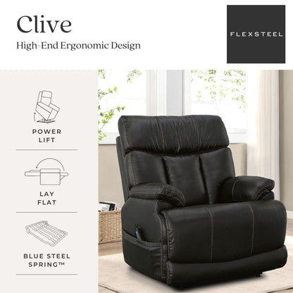 Poltrona reclinabile elettrica Clive con poggiatesta elettrico e lombare di Flexsteel