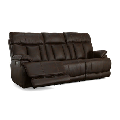 Divano reclinabile Clive Power con poggiatesta e supporto lombare elettrici di Flexsteel - 88 x 43 x 41