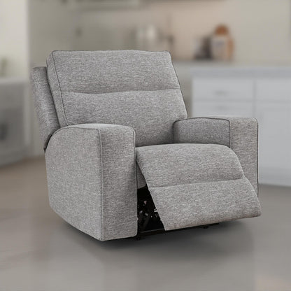 Poltrona reclinabile elettrica Cloe, schienale regolabile, grigio Performance Nuvella