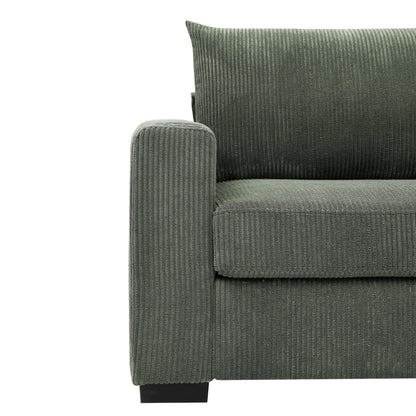 Divano in velluto a coste in stile costiero - 31 P x 79 L x 34 A
