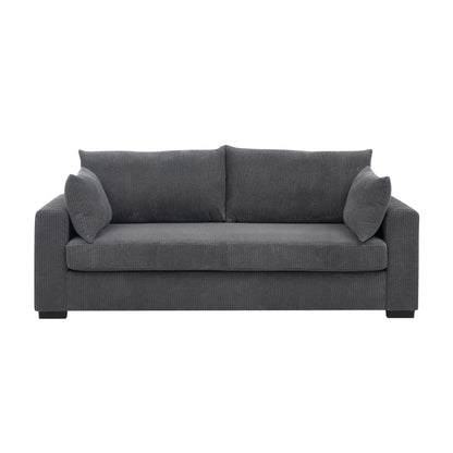 Divano in velluto a coste in stile costiero - 31 P x 79 L x 34 A