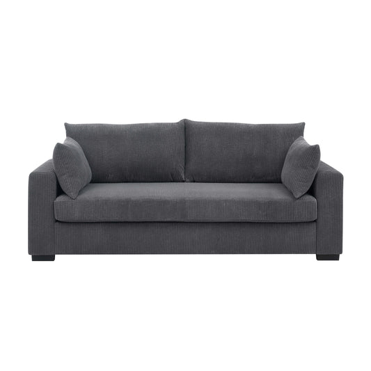 Divano in velluto a coste in stile costiero - 31 P x 79 L x 34 A
