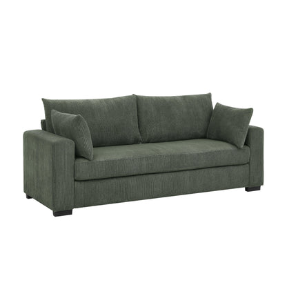Divano in velluto a coste in stile costiero - 31 P x 79 L x 34 A