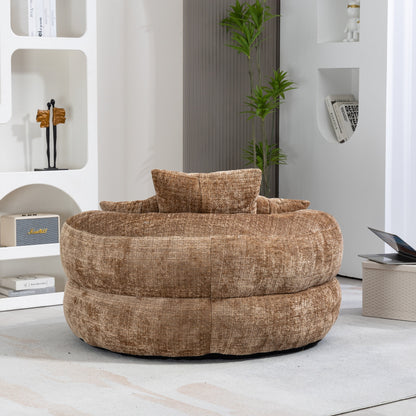 Divano singolo oversize in ciniglia da 42,52 pollici con tre cuscini per camera da letto