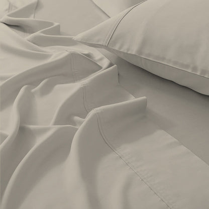Set di lenzuola antipiega in misto cotone premium Color Sense 1200TC