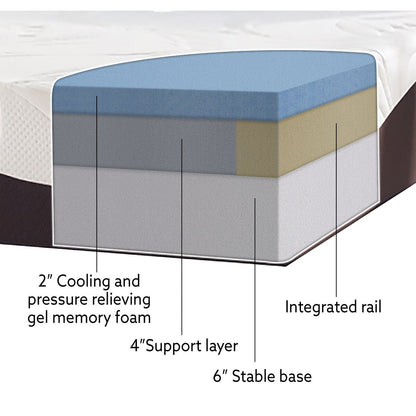 ComforPedic di Beautyrest Scegli il tuo materasso in memory foam gel da 12 pollici - Bianco